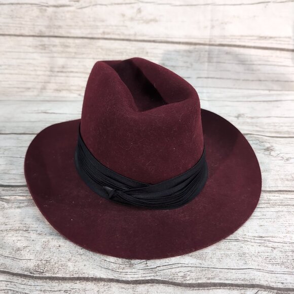 Smithbilt 3X Quality Burgundy Wool Felt Western Hat – Men’s 6 3/4 - Picture 3 of 9